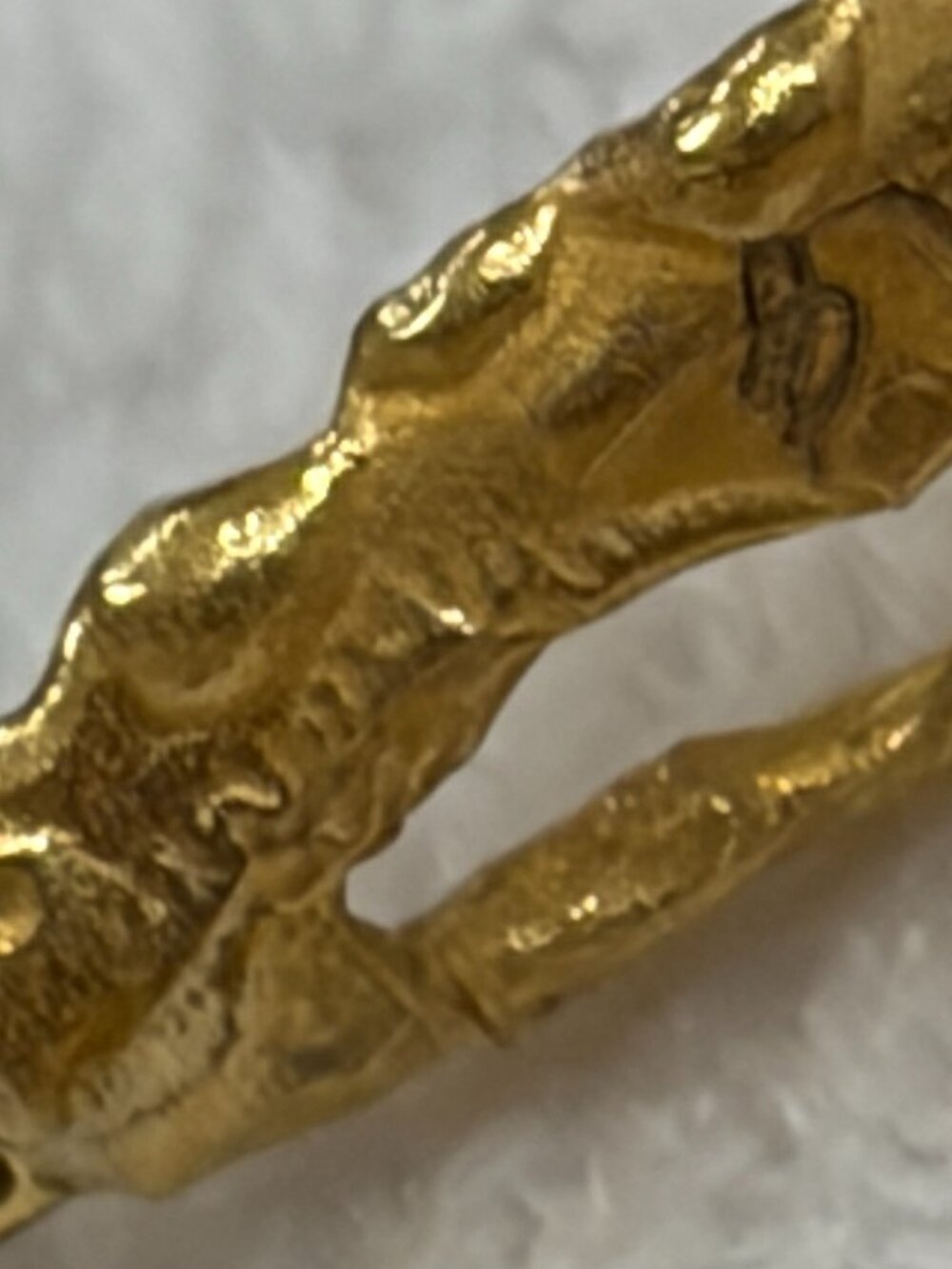 B Italy Gold Tone Twisted Hoop Earrings - Picture 8 of 11
